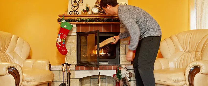 Rusted Metal Fireplace Restoration in Logansport, Indiana